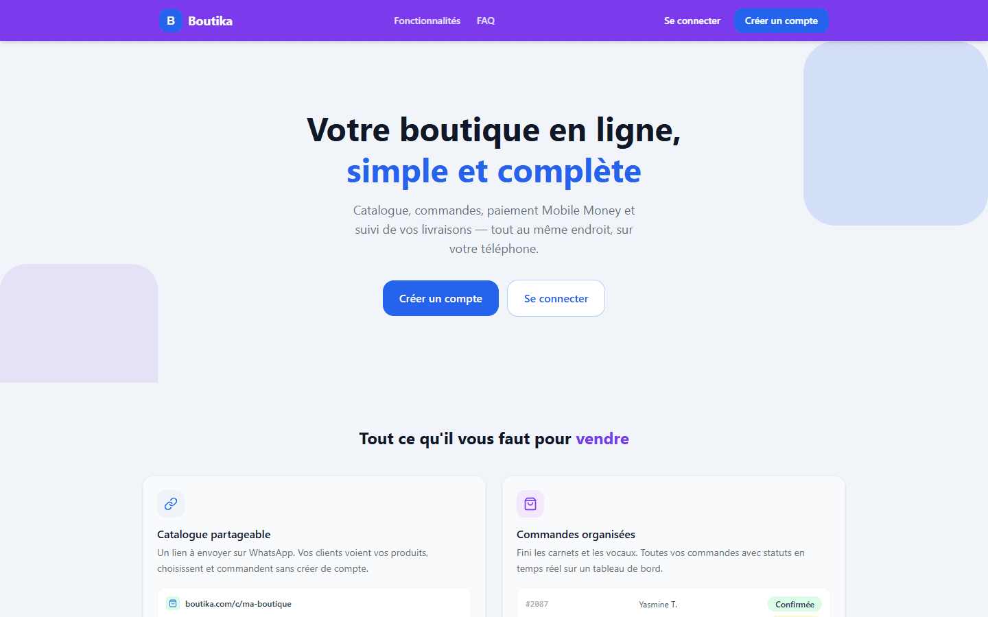 La plateforme, prête à recevoir votre enseigne.